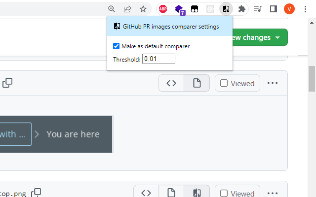 GitHub PR images comparer chrome谷歌浏览器插件_扩展第3张截图