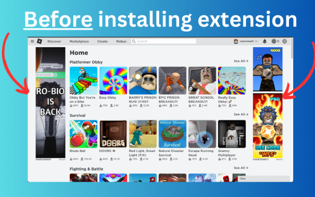 Roblox Ad Blocker chrome谷歌浏览器插件_扩展第1张截图