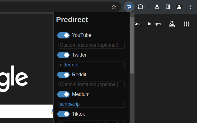 Predirect chrome谷歌浏览器插件_扩展第4张截图