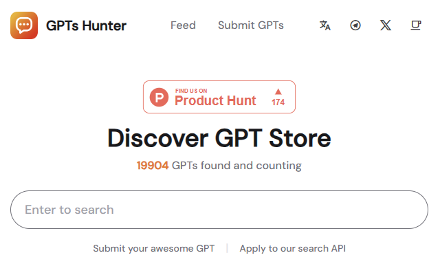 GPTs Hunter - Discover GPT Store chrome谷歌浏览器插件_扩展第1张截图
