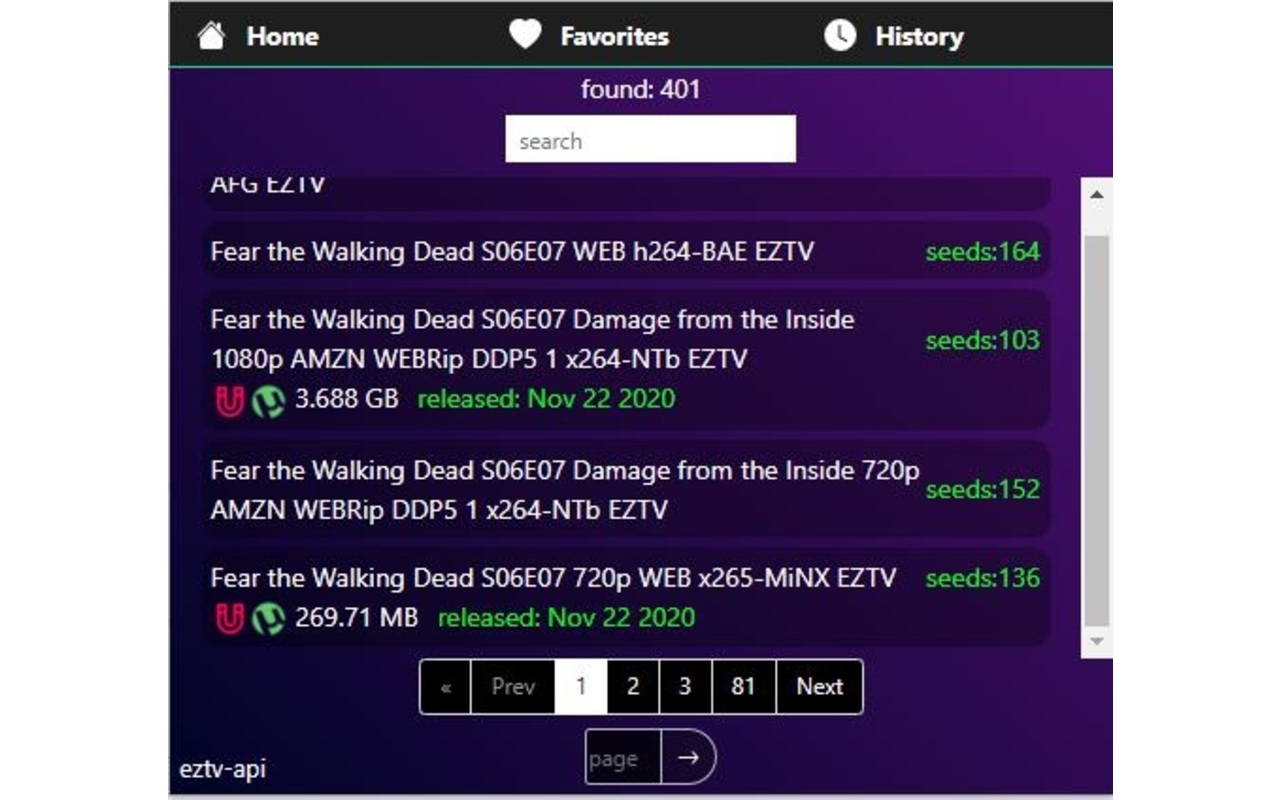 eztv - tv series & shows chrome谷歌浏览器插件_扩展第1张截图