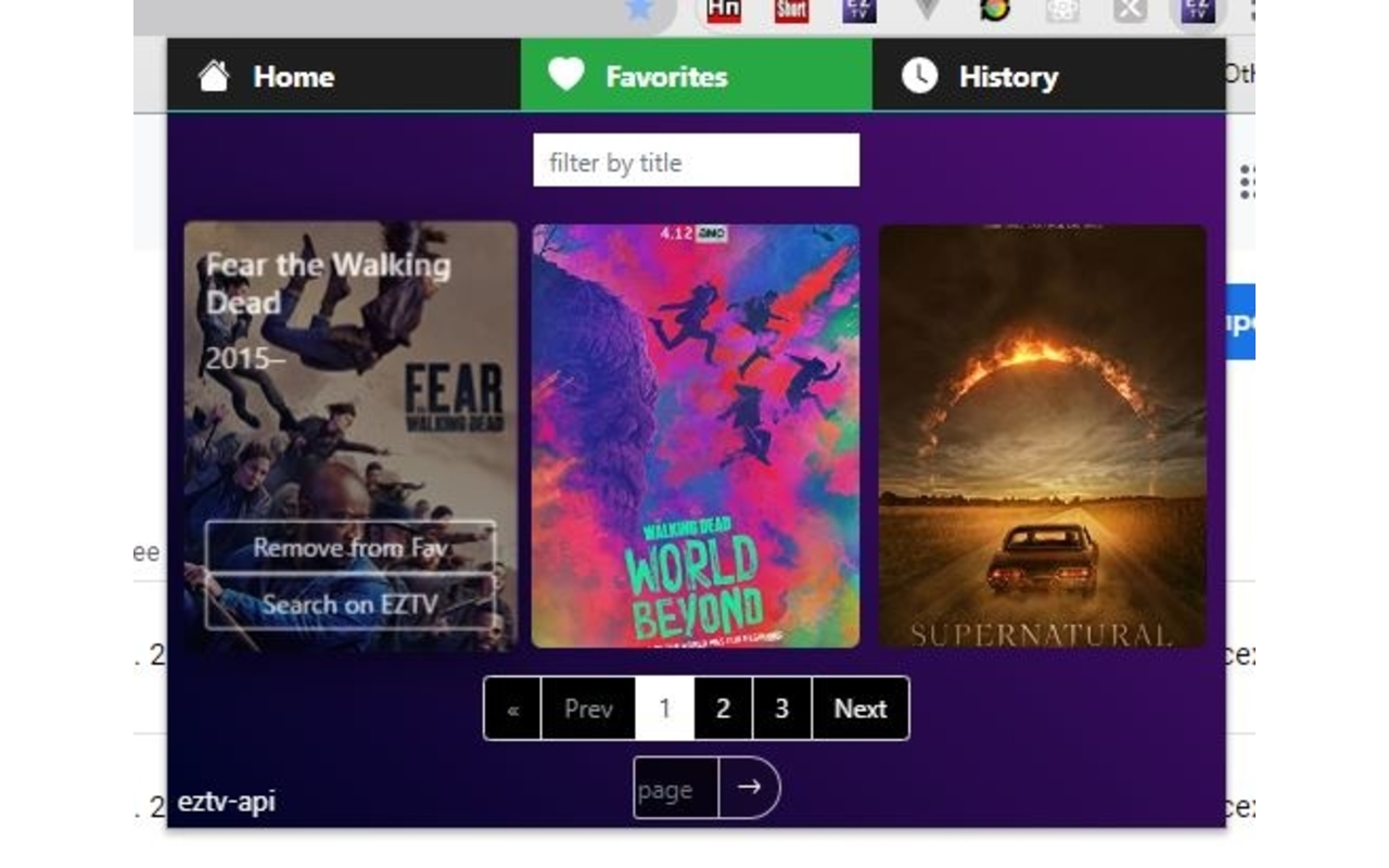eztv - tv series & shows chrome谷歌浏览器插件_扩展第2张截图