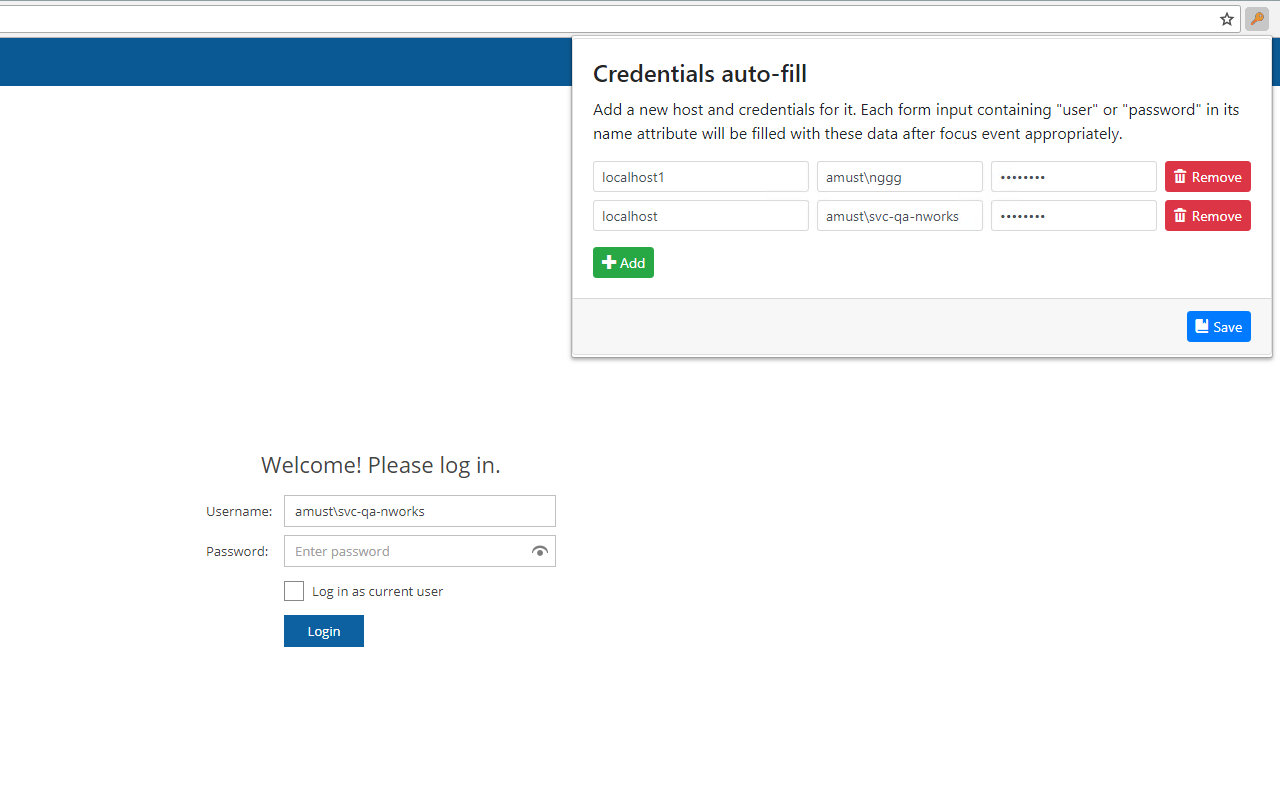 Credentials Autofill chrome谷歌浏览器插件_扩展第1张截图