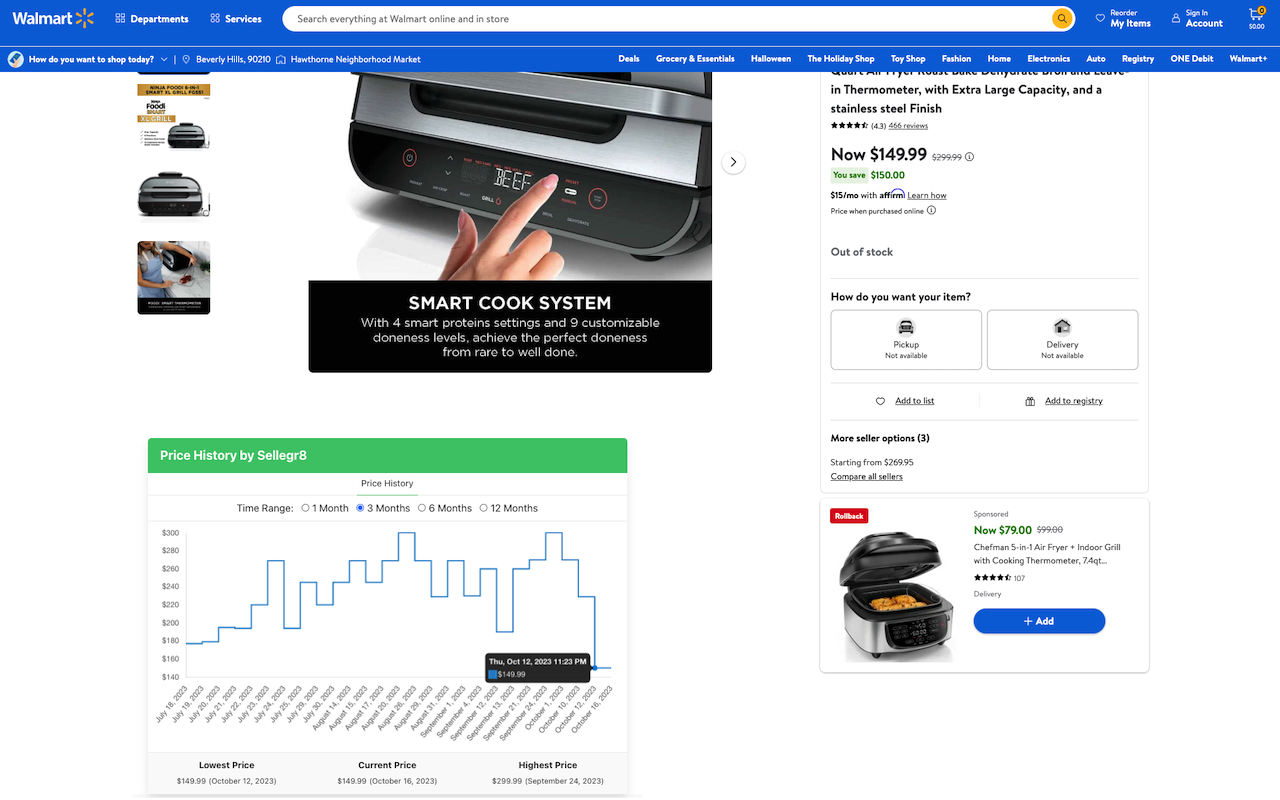 Walmart Price Tracker by Sellegr8 chrome谷歌浏览器插件_扩展第1张截图