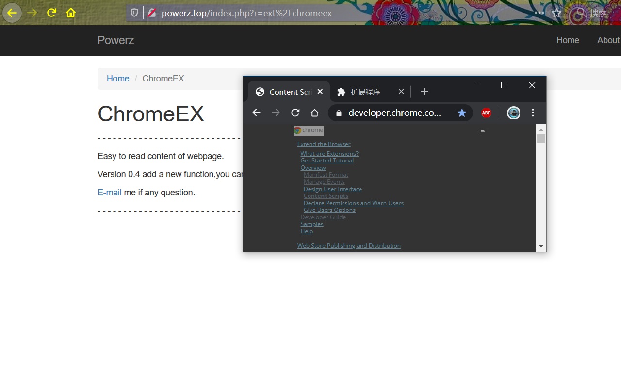 ChromeEX chrome谷歌浏览器插件_扩展第1张截图