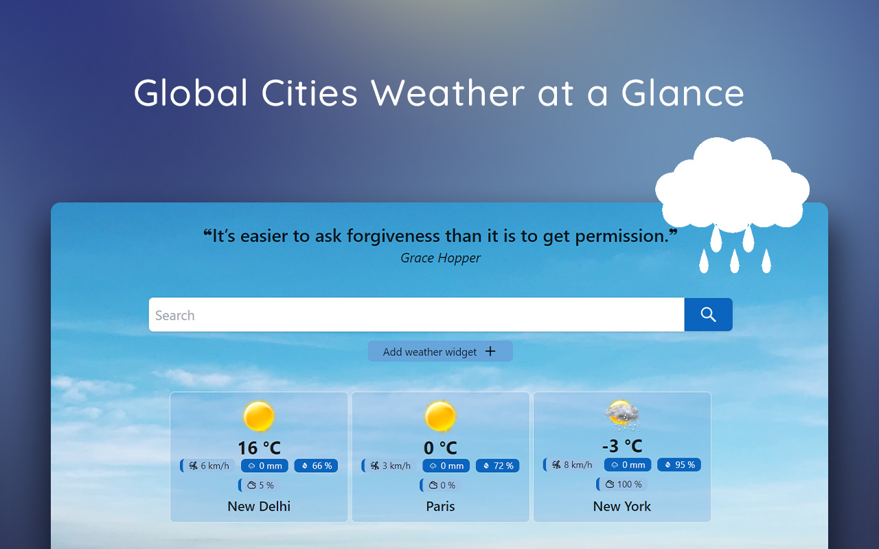 City Weather Forecast Hub chrome谷歌浏览器插件_扩展第1张截图