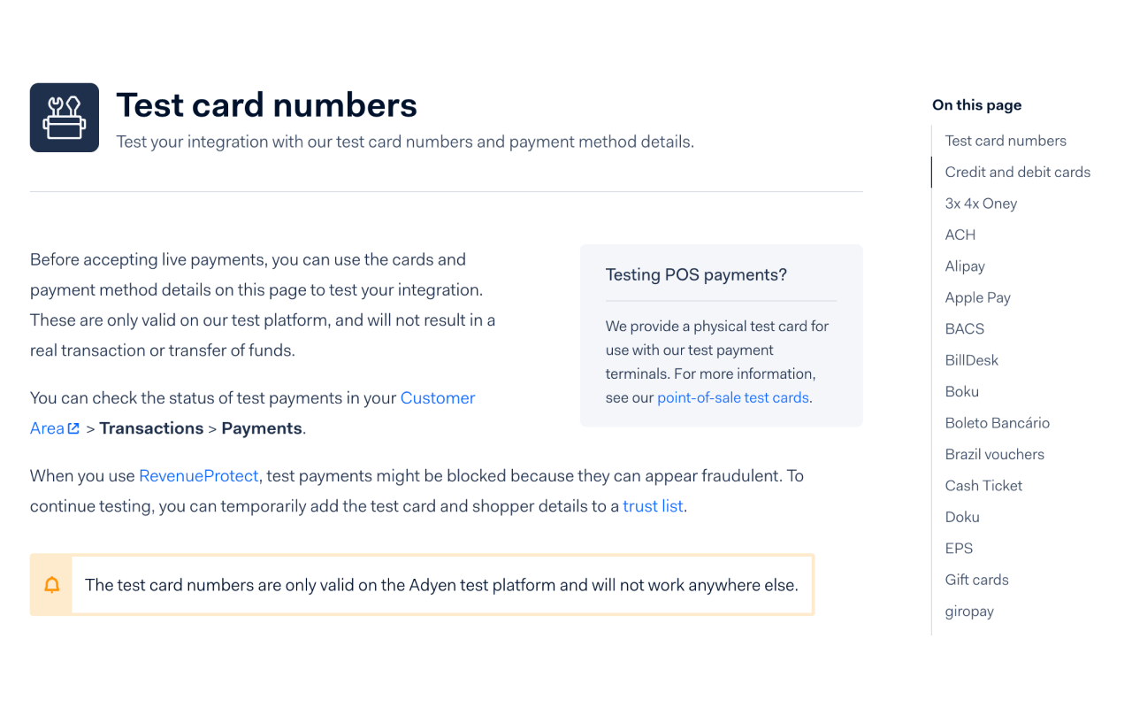 Adyen Test Cards chrome谷歌浏览器插件_扩展第2张截图