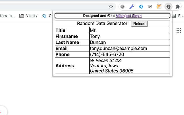 Random Data Generator chrome谷歌浏览器插件_扩展第1张截图