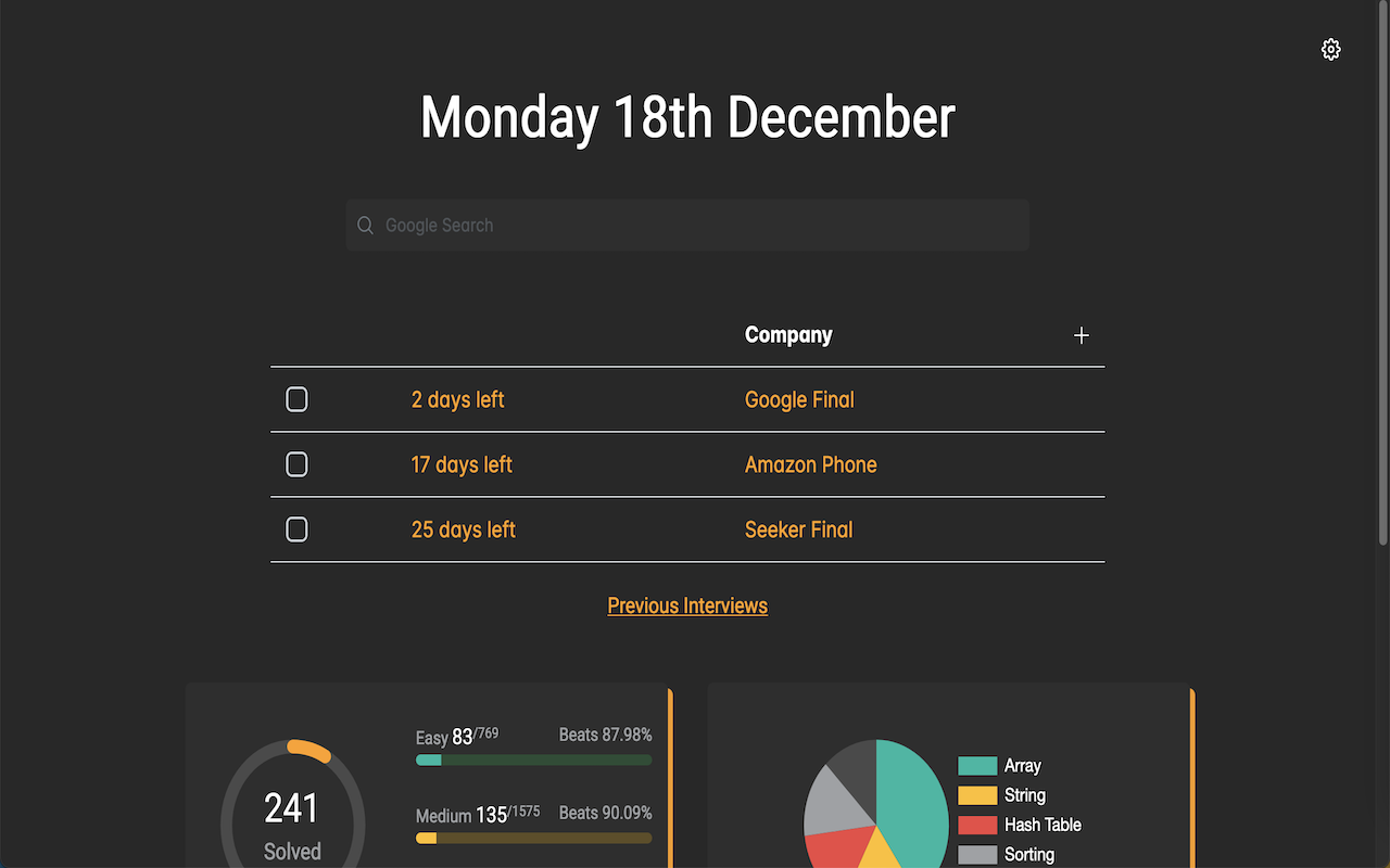 LeetTab - Leetcode Dashboard chrome谷歌浏览器插件_扩展第3张截图