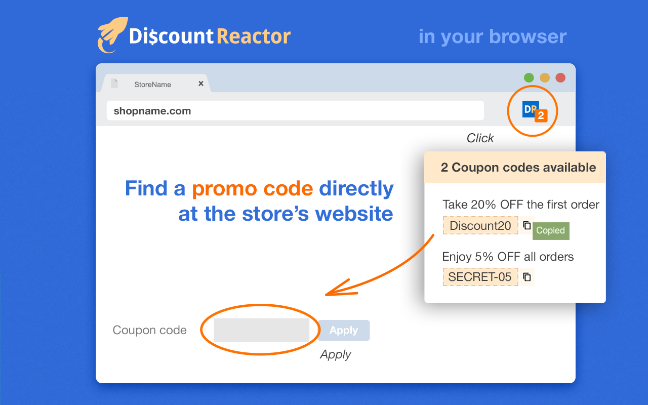 DiscountReactor chrome谷歌浏览器插件_扩展第1张截图