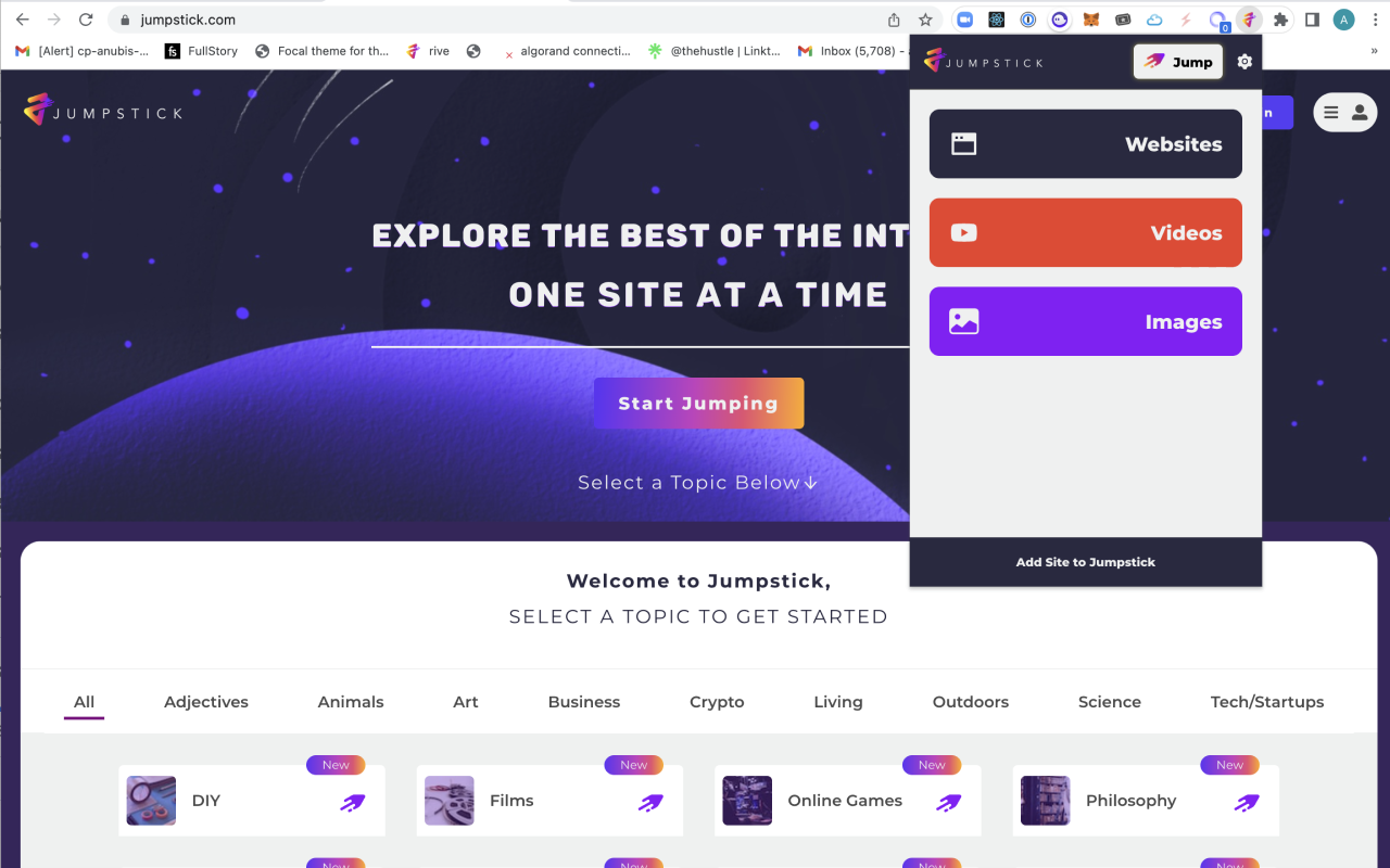 Jumpstick chrome谷歌浏览器插件_扩展第1张截图