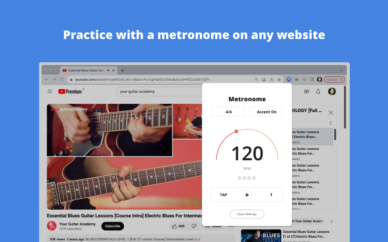 GuitarApp - Metronome chrome谷歌浏览器插件_扩展第1张截图