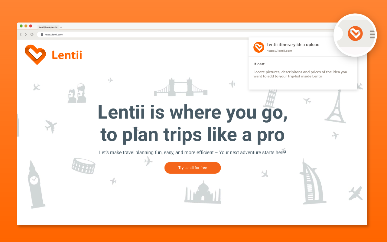Lentii itinerary idea upload chrome谷歌浏览器插件_扩展第3张截图