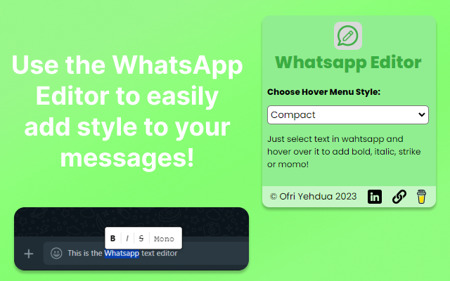 WhatsApp Editor chrome谷歌浏览器插件_扩展第1张截图
