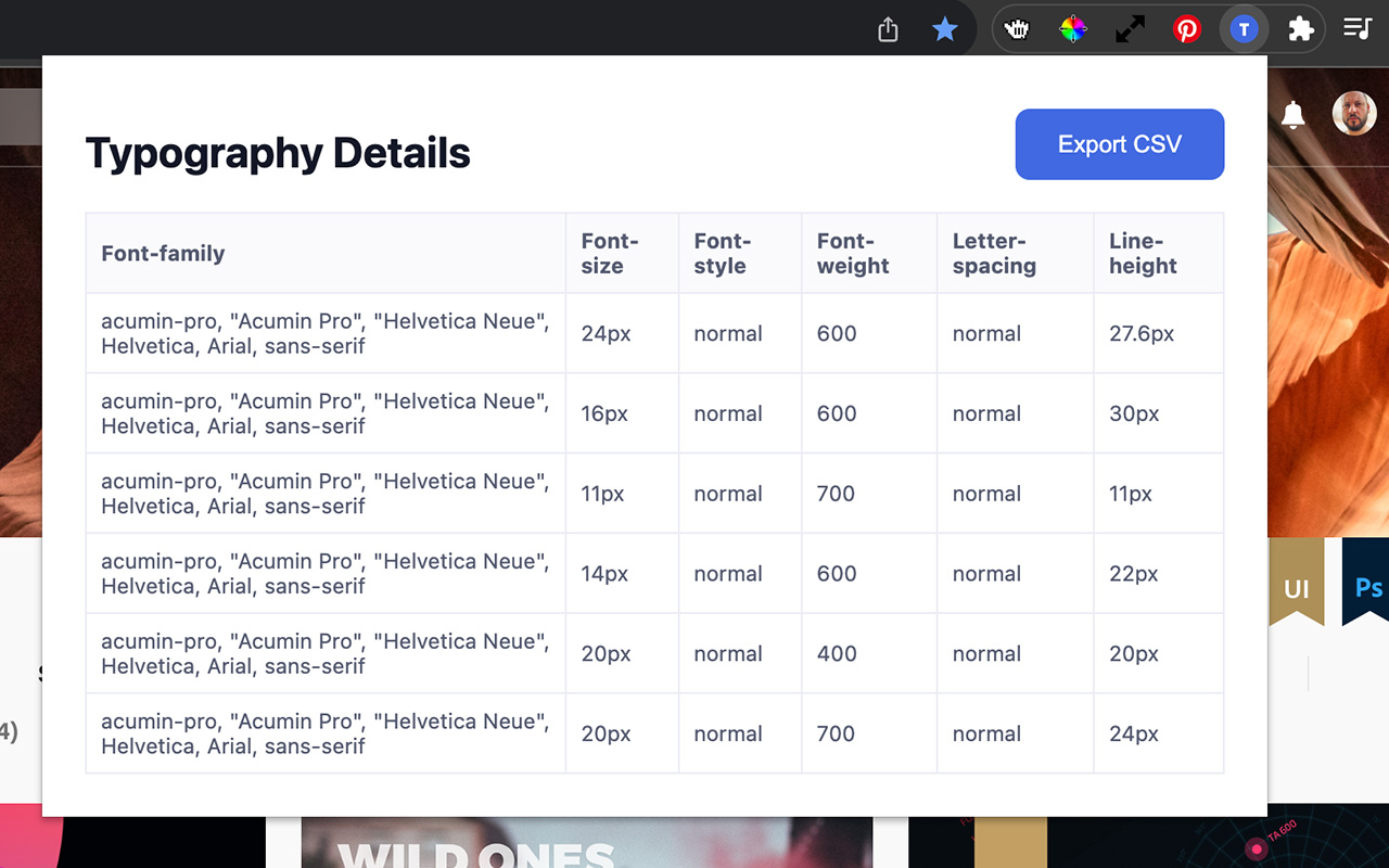 Font Export chrome谷歌浏览器插件_扩展第1张截图