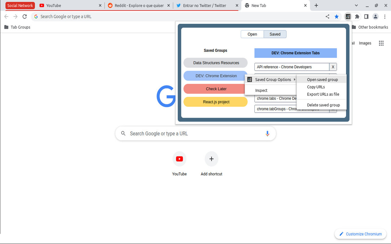 Tab Groups to Bookmarks chrome谷歌浏览器插件_扩展第1张截图