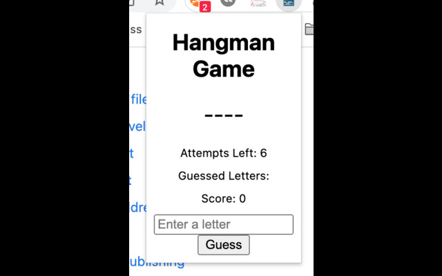 Hangman Game chrome谷歌浏览器插件_扩展第1张截图