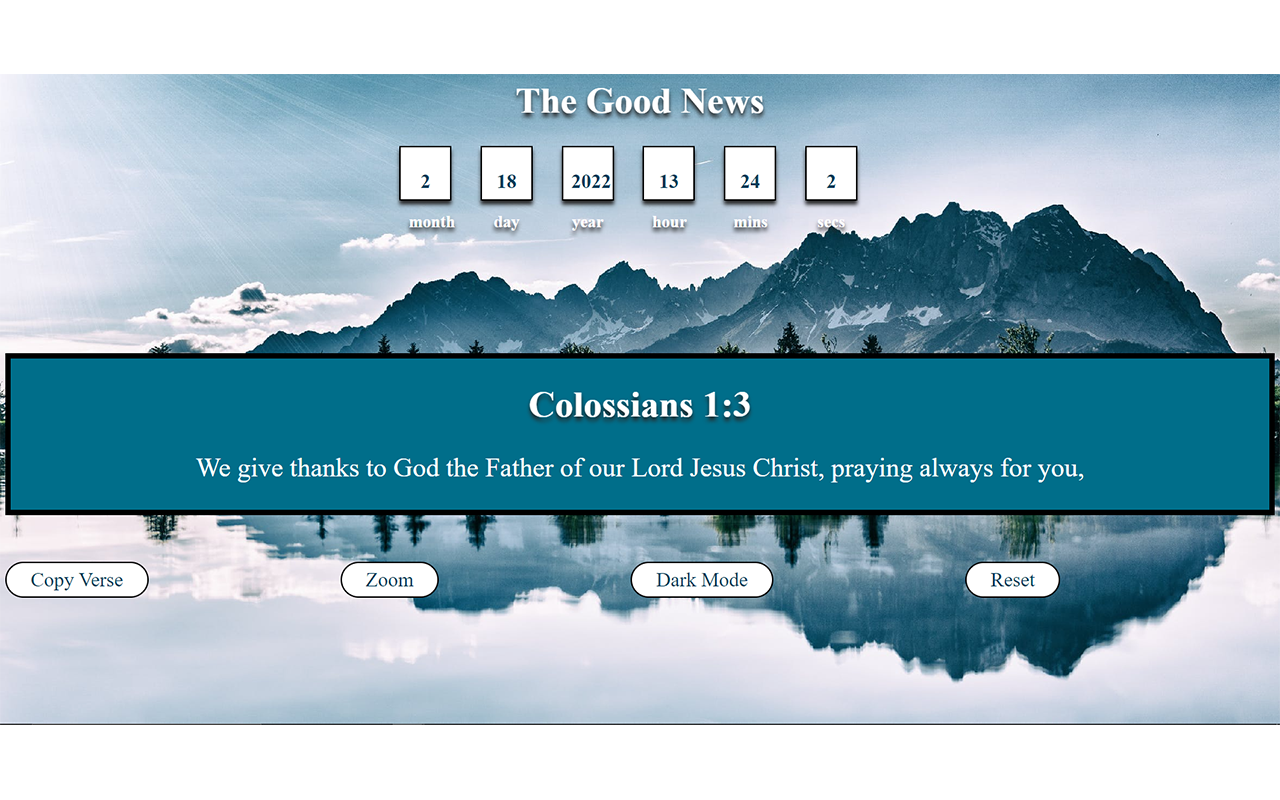 The Good News : Bible Verse Generator chrome谷歌浏览器插件_扩展第2张截图
