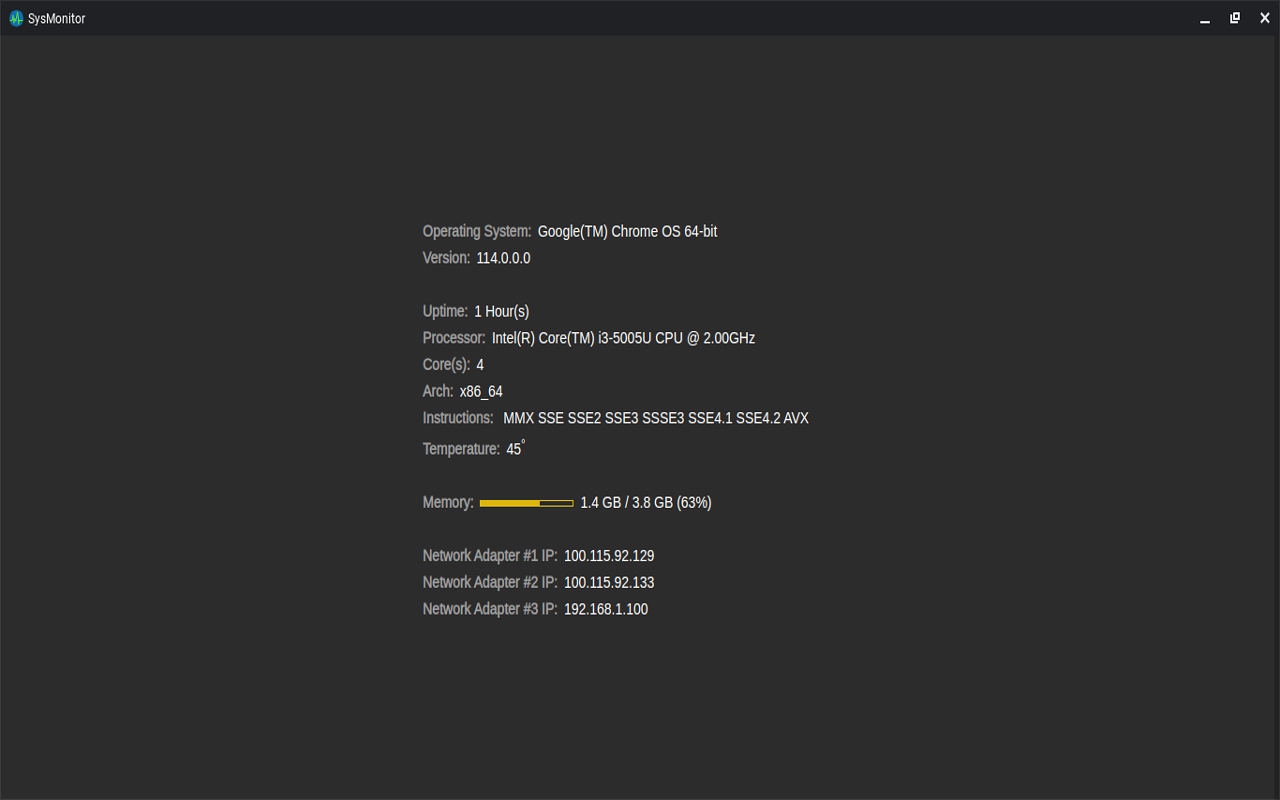 SysMonitor chrome谷歌浏览器插件_扩展第1张截图