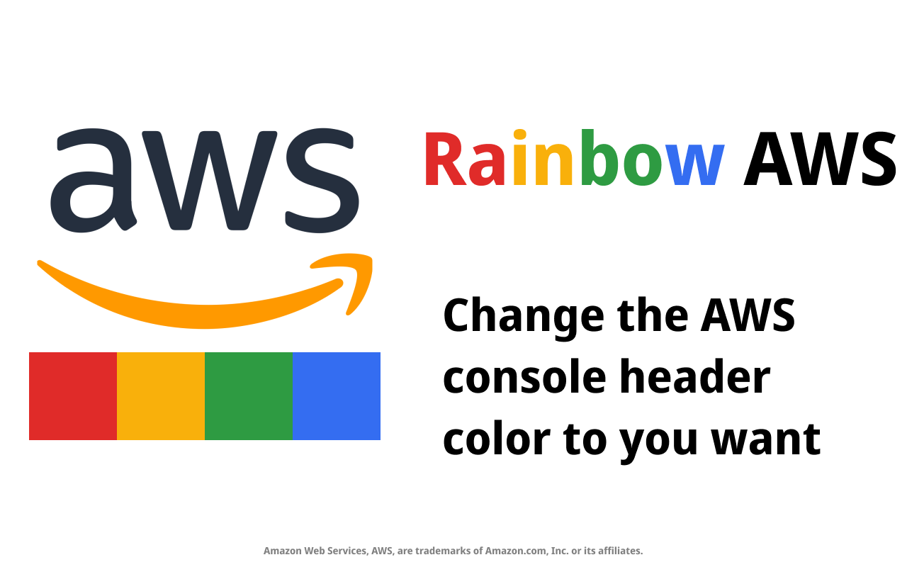 Rainbow AWS: AWS console header color chrome谷歌浏览器插件_扩展第1张截图