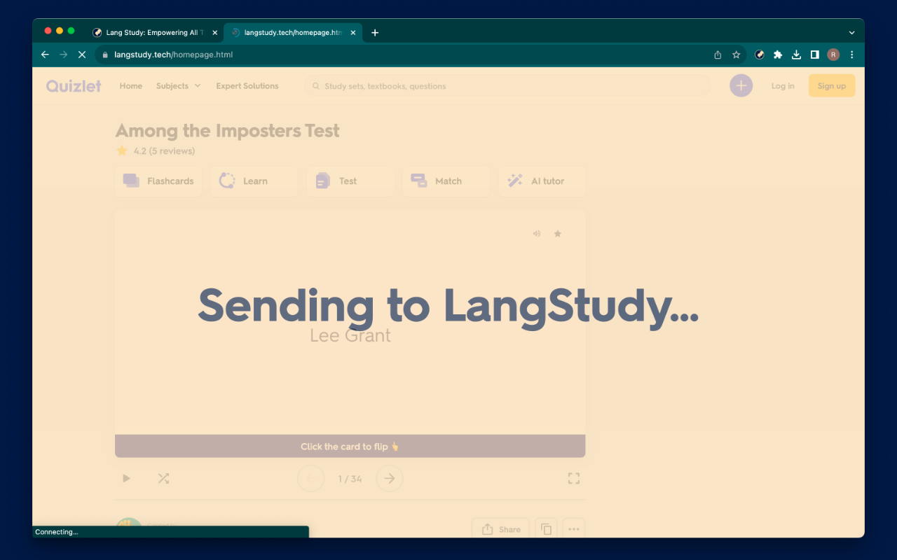 Quizlet to LangStudy chrome谷歌浏览器插件_扩展第3张截图