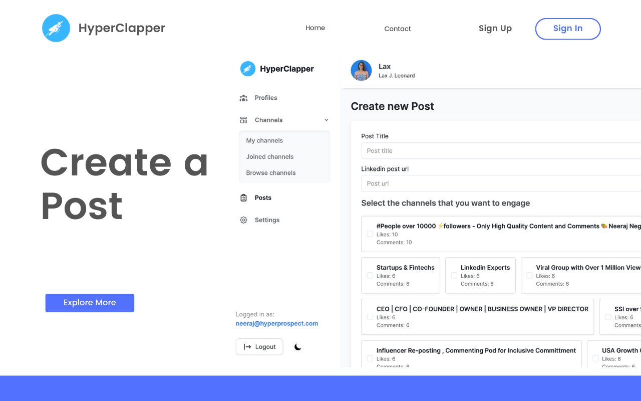 HyperClapper - Engagement Tool with Chat GPT chrome谷歌浏览器插件_扩展第1张截图