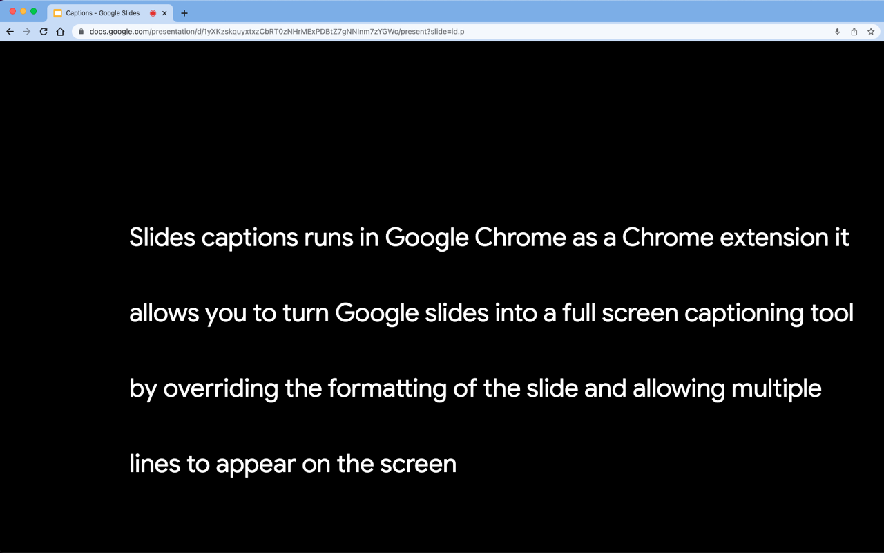 Slides Captions chrome谷歌浏览器插件_扩展第3张截图
