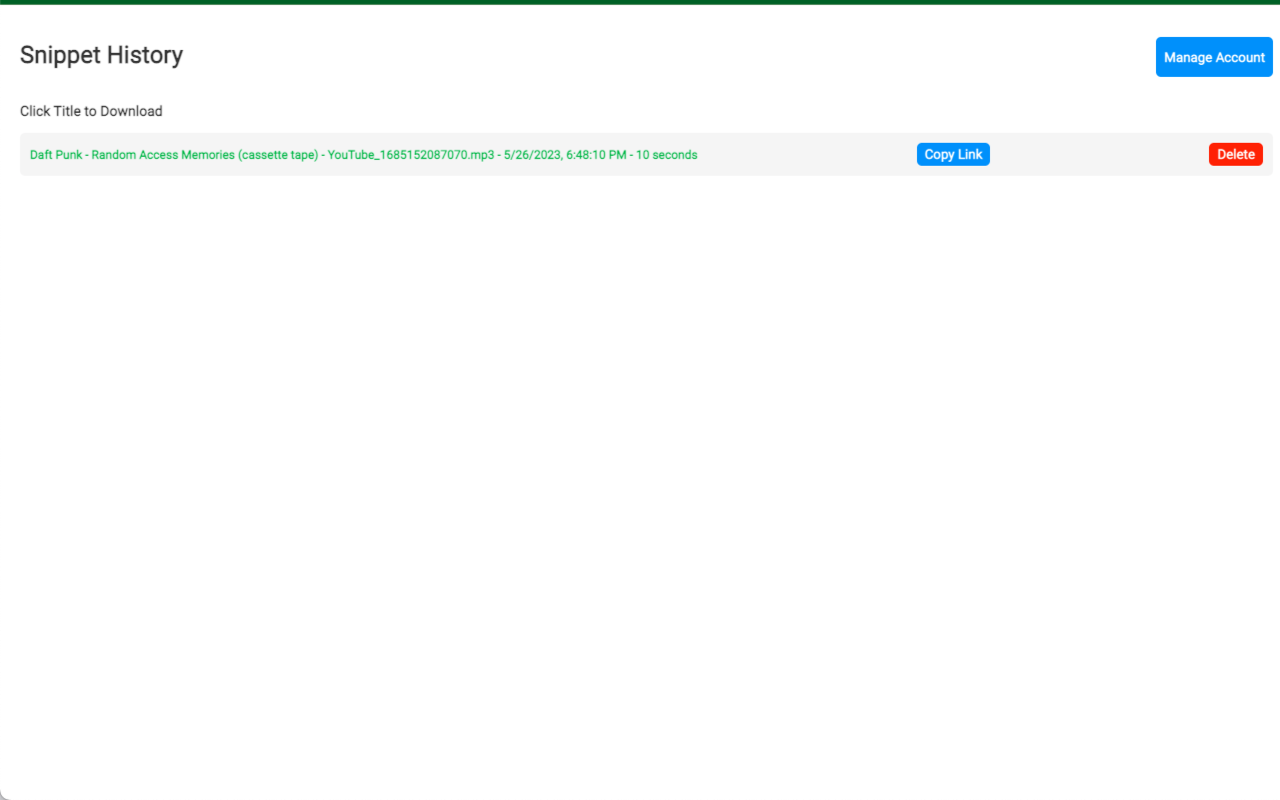 YouTube Audio Snippet Creator chrome谷歌浏览器插件_扩展第1张截图