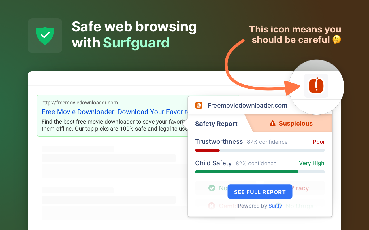 Sur.ly Surfguard chrome谷歌浏览器插件_扩展第3张截图
