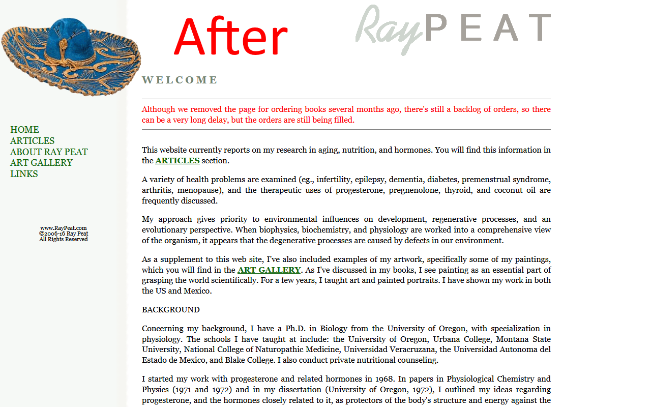 Ray Peat Styled chrome谷歌浏览器插件_扩展第1张截图