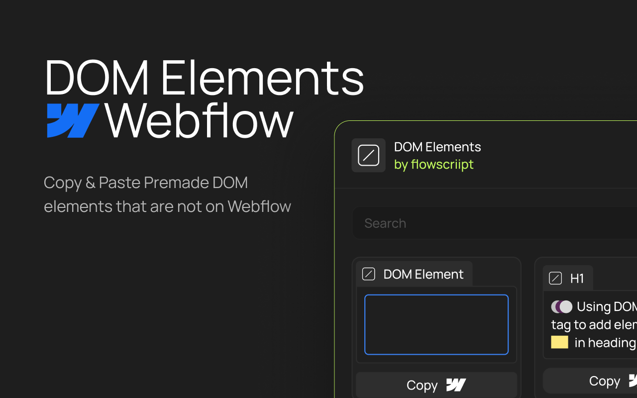 Webflow DOM Element by Flowscriipt chrome谷歌浏览器插件_扩展第2张截图