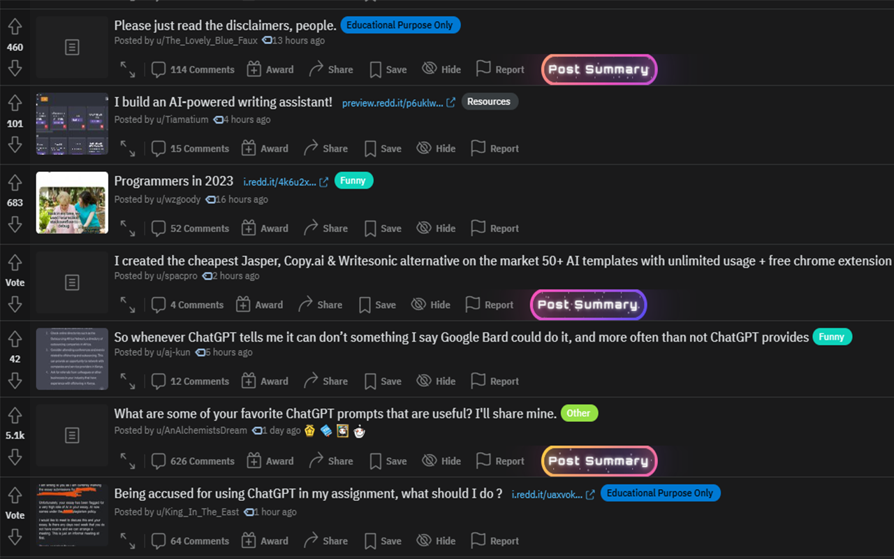 Reddit Summarizer chrome谷歌浏览器插件_扩展第2张截图