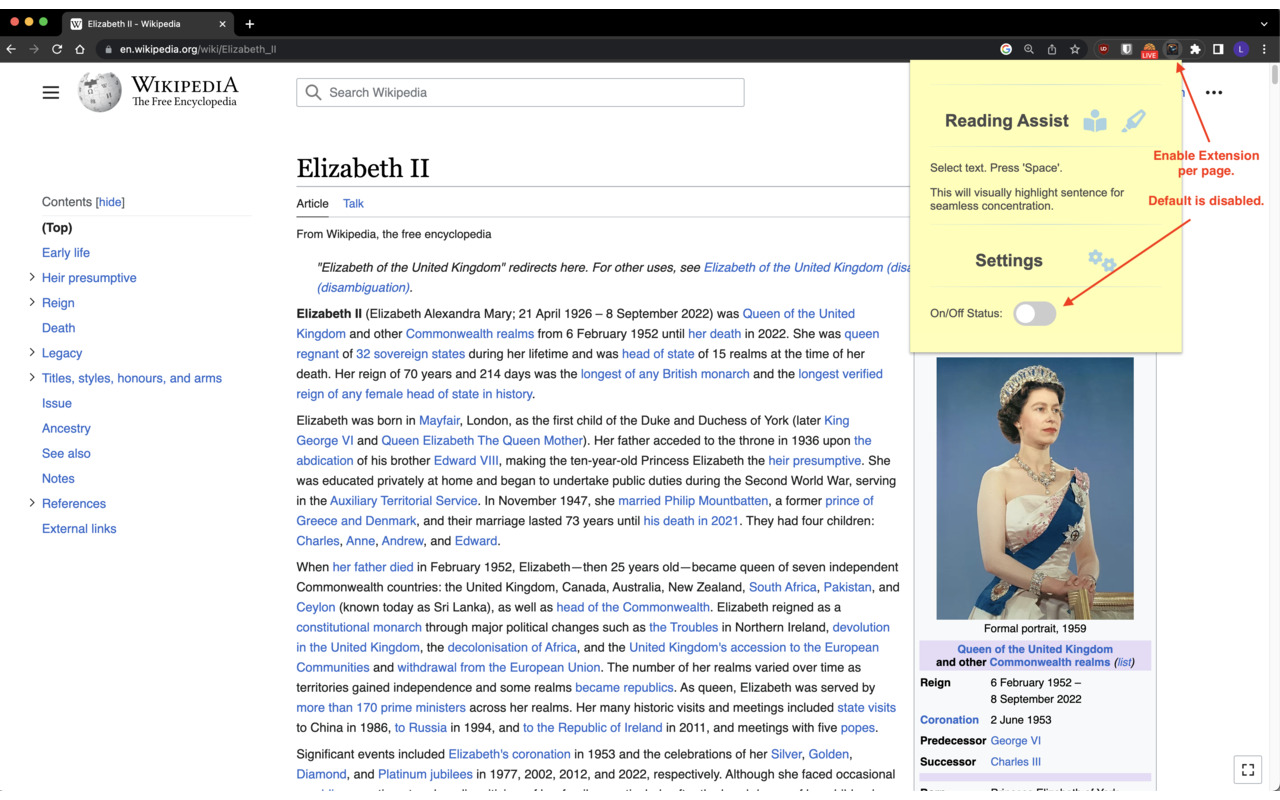 Reading Assist chrome谷歌浏览器插件_扩展第4张截图
