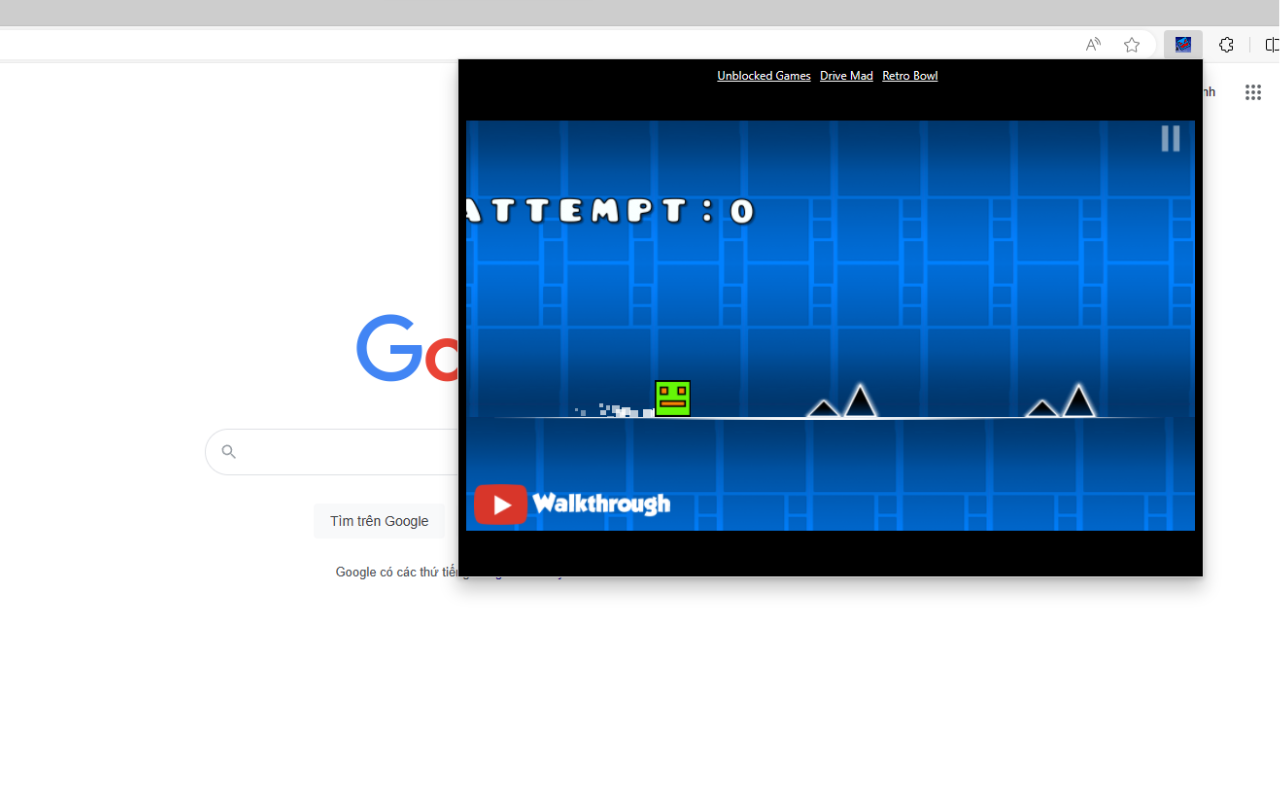 Geometry Dash for Chrome chrome谷歌浏览器插件_扩展第1张截图