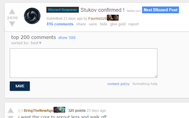 Reddit Blue Posts (HotS) chrome谷歌浏览器插件_扩展第3张截图