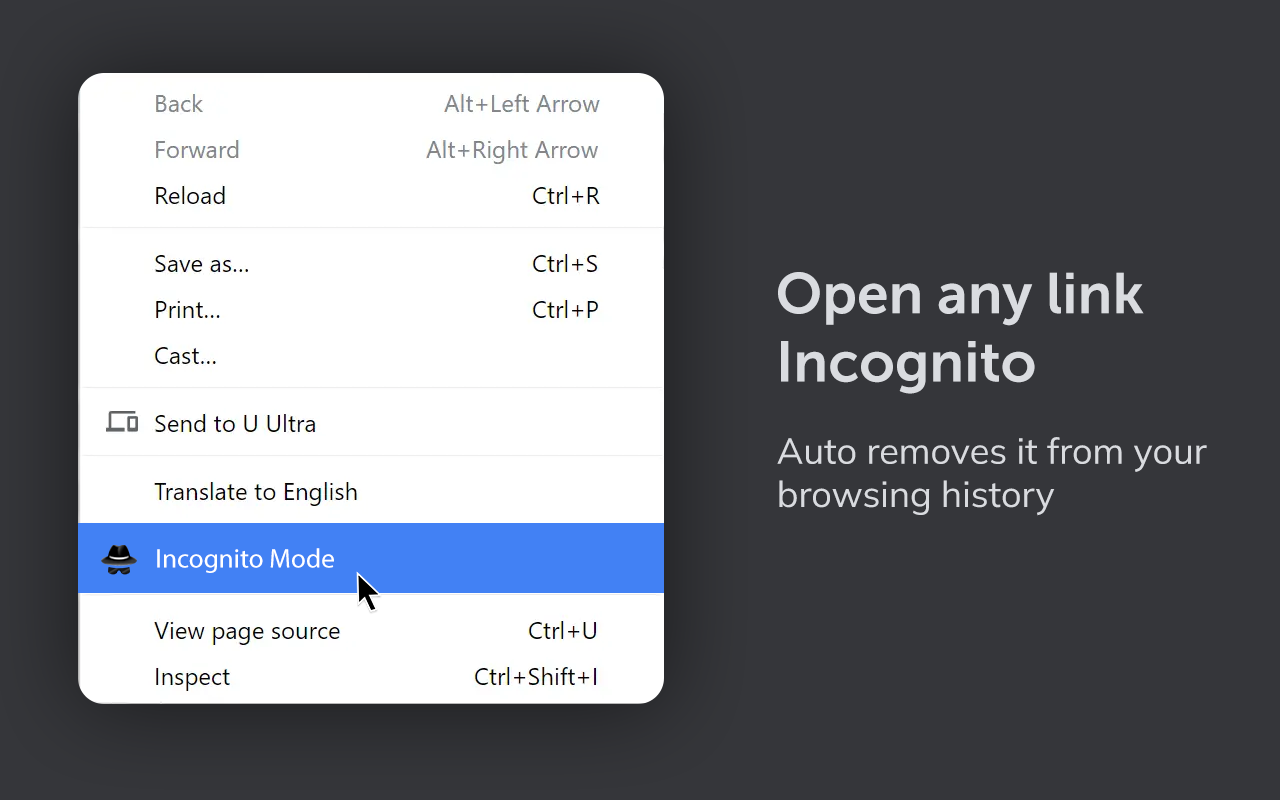 Incognito mode for Chrome chrome谷歌浏览器插件_扩展第2张截图