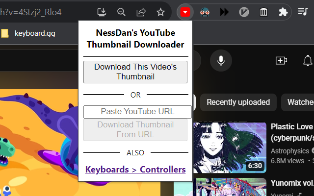 NessDan's YouTube Thumbnail Downloader chrome谷歌浏览器插件_扩展第1张截图