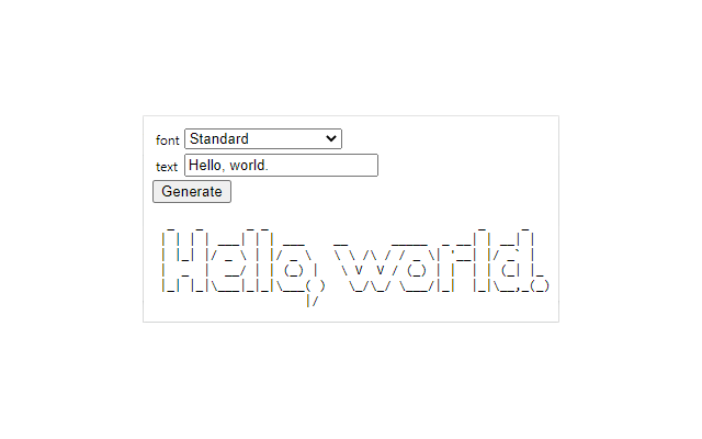Figlet generator chrome谷歌浏览器插件_扩展第1张截图