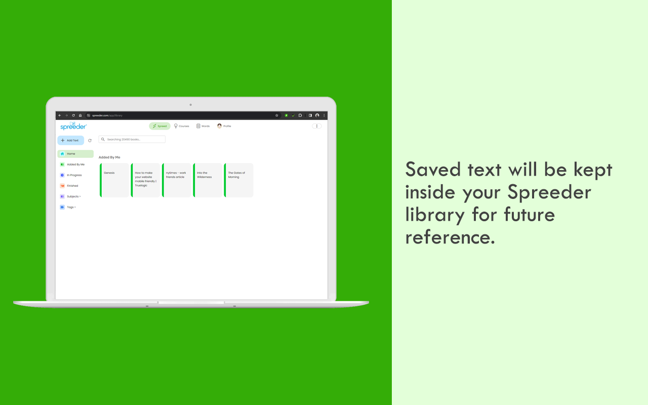 Save To Spreeder chrome谷歌浏览器插件_扩展第2张截图