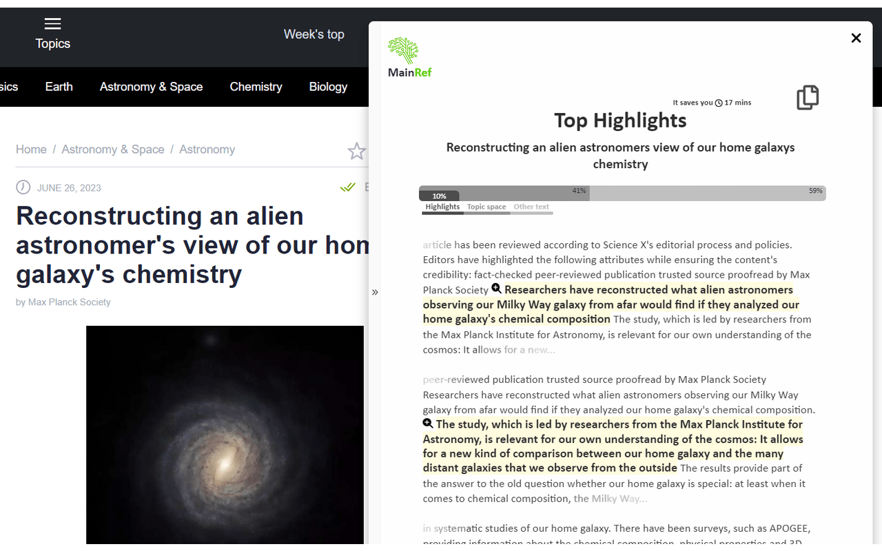 MainRef Text Highlights chrome谷歌浏览器插件_扩展第1张截图