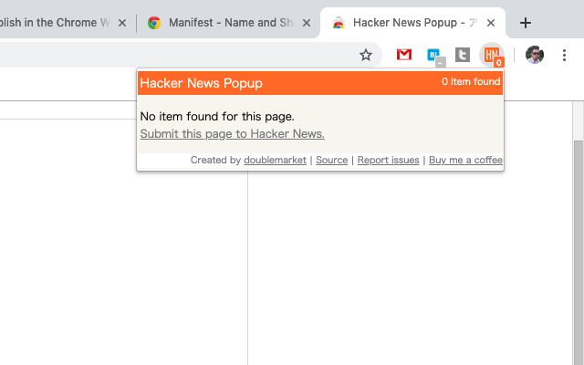 Hacker News Popup chrome谷歌浏览器插件_扩展第1张截图