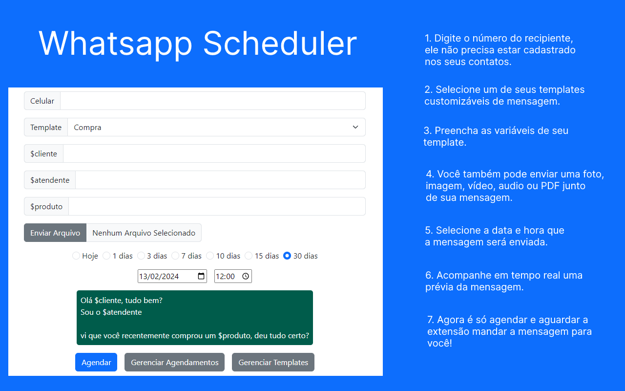 Whatsapp Scheduler chrome谷歌浏览器插件_扩展第3张截图