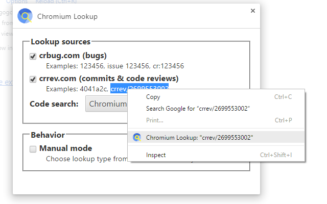 Chromium Lookup chrome谷歌浏览器插件_扩展第1张截图