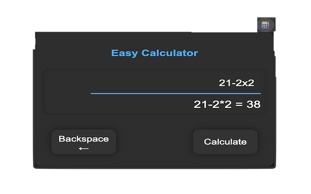 Easy Calculator chrome谷歌浏览器插件_扩展第1张截图