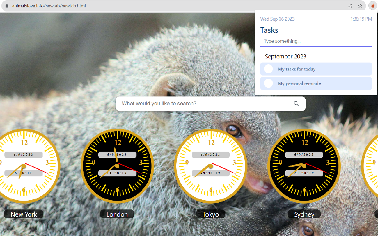 Animals love Tab chrome谷歌浏览器插件_扩展第1张截图