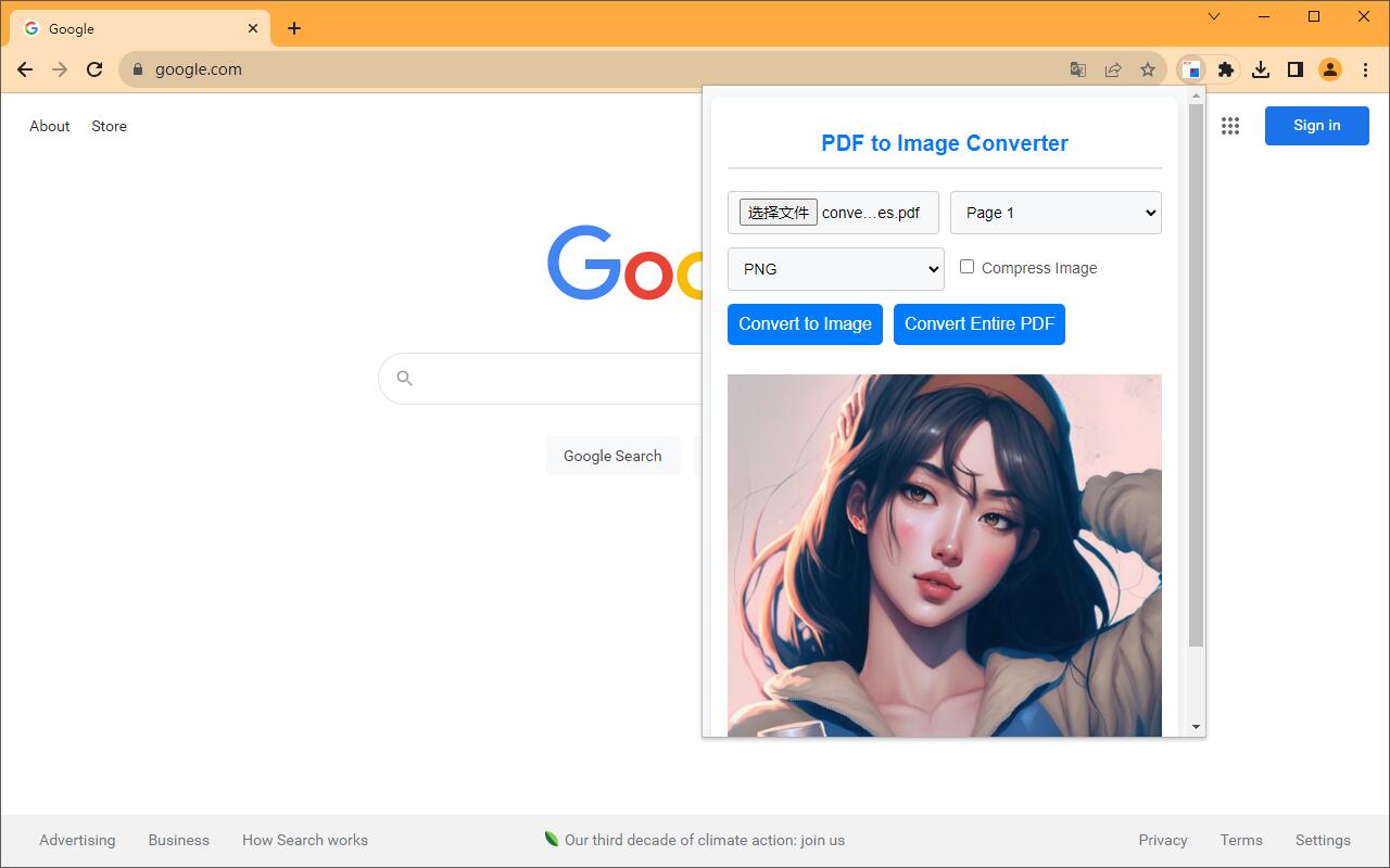 PDF to Image Converter/Convert PDF to PNG&JPG chrome谷歌浏览器插件_扩展第2张截图