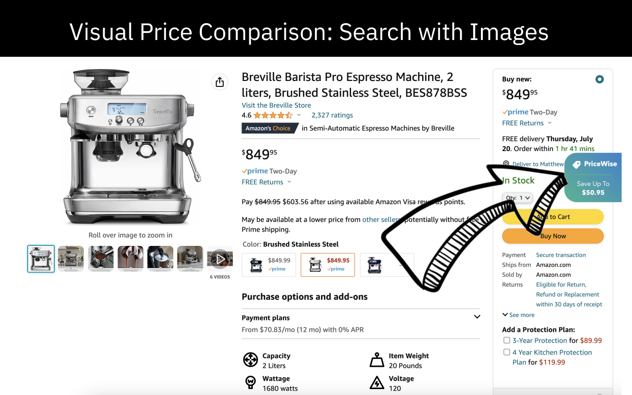 PriceWise: Automatic Price Comparison chrome谷歌浏览器插件_扩展第2张截图