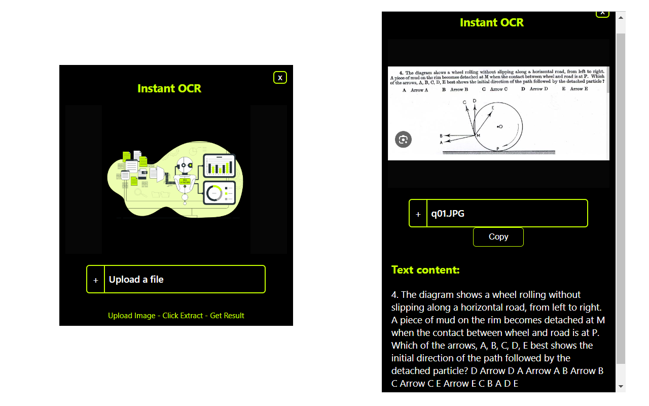 OCR OCRGPT: Effortlessly extract texts chrome谷歌浏览器插件_扩展第1张截图