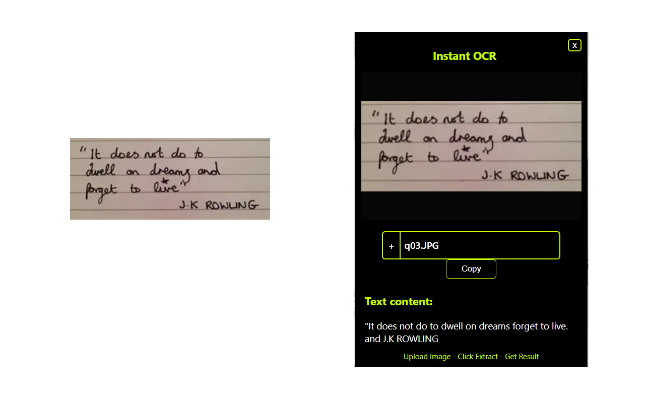 OCR OCRGPT: Effortlessly extract texts chrome谷歌浏览器插件_扩展第2张截图