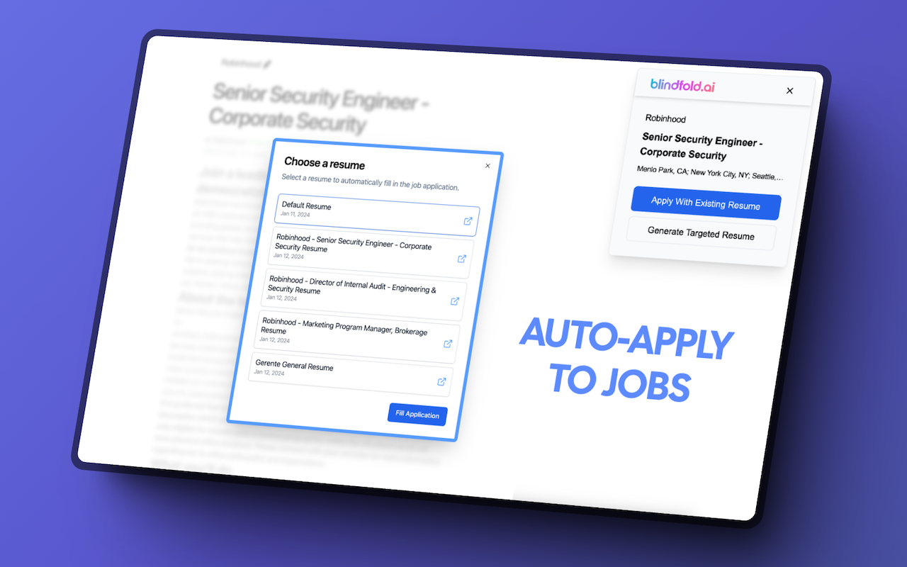 blindfold.ai - targeted resumes using AI chrome谷歌浏览器插件_扩展第1张截图